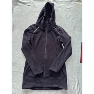 ATHLETA Women's Triumph Long Hoodie Black CYA‎ Sweatshirt Jacket Size Small